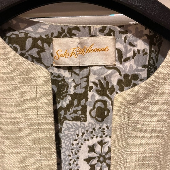 Vintage Saks Fifth Avenue Cream Car Coat  Coat fully lined - Picture 3 of 3